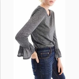 **24-hr Sale** J.Crew Sparkle Bell Sleeve Top NWT